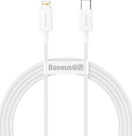 Baseus CATLYS-B02 biela / Kábel / USB-C - Lightning / 1,5 m
