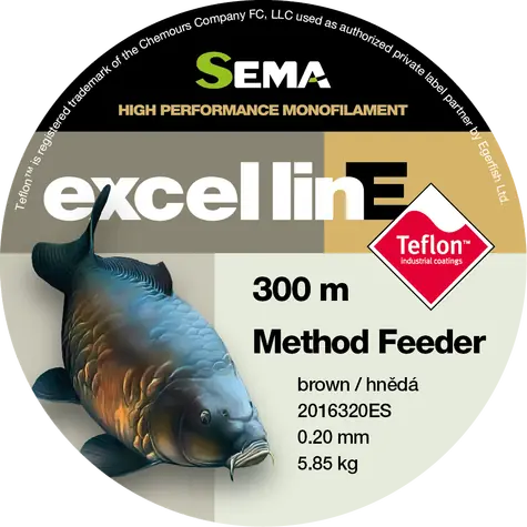 Sema Method Feeder Teflon hnedá / Rybársky vlasec / 300 m / 0,16 mm / 3,85 kg