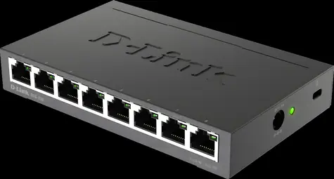 D-Link DGS-108 / Switch / 8- Port / 10/100/1000 Mbps / neriadený / kovové prevedenie
