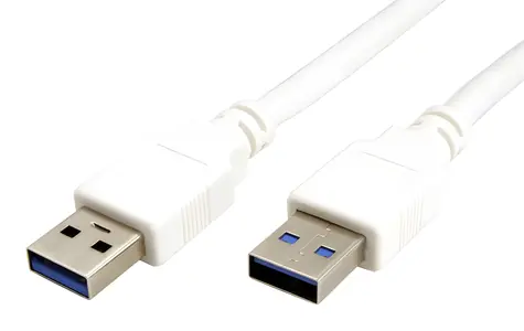 OEM Value USB-A - USB-A biely / Kábel / USB 3.0 / 5 Gbps / 1,8 m