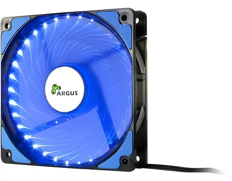 Inter-tech Argus L-12025 modrá / Ventilátor / 120x120x25 mm / LED / 1200 ot./min
