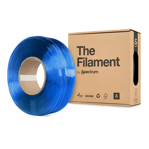 The Filament ReFill PETG transparent blue / Tlačová struna / 1,75 mm / 1 kg