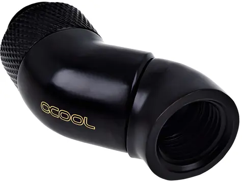 Alphacool Eiszapfen 90° čierna / Uhlový adaptér / G1/4 / mosadz / otočný 360°
