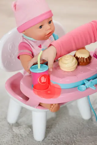 Zapf Creation Jedálenský stolík BABY born / Svetelné a zvukové efekty / 3x AAA batérie / od 3 rokov