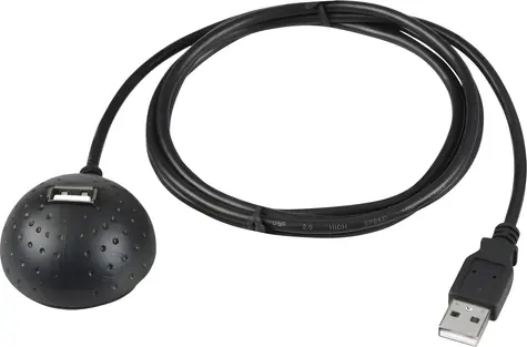 Goobay 68913 čierna / Predlžovací kábel USB 2.0 / so stojanom / 1,5 m