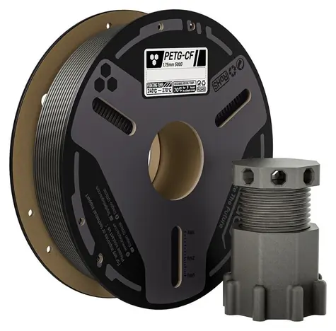ELEGOO PETG-CF šedá / Struna pre 3D tlačiareň / PETG / 1.75mm / 0,5 kg