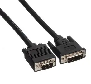 DVI (12+5) samec - VGA samec / Video kábel / 2 m / čierna