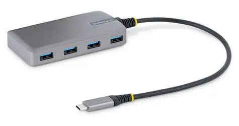 StarTech šedá / USB-C Hub / 4 porty / 5 Gbps / kábel 0,3 m