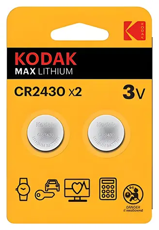 Kodak MAX CR2430 / Lítiová gombíková batéria / 3 V / 280 mAh / 2 ks