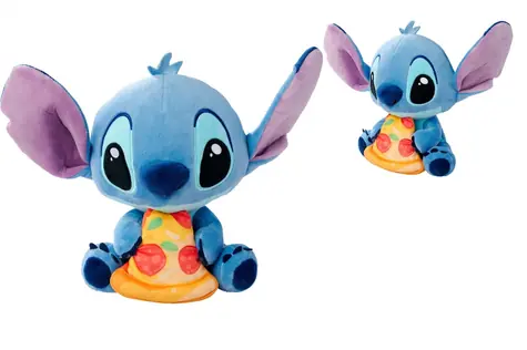 Simba Plyšák Stitch s pizzou / 25 cm / Disney Stitch / od 0 mesiacov