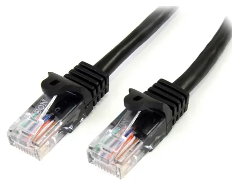 StarTech čierna / UTP patchkabel cat. 5e / 1 m / podpora PoE