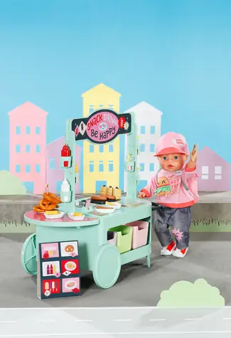Zapf Creation Sada doplnkov BABY born Snack Shop / Stánok s občerstvením pre bábiky / od 3 rokov