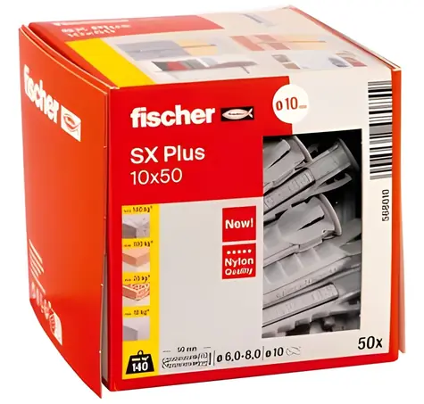 fischer SX PLUS 10x50 / Rozperná hmoždinka / 50 ks
