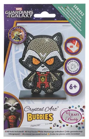 CRYSTAL ART Diamantové maľovanie Postavička Rocket / So stojanom