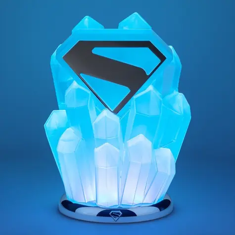 PALADONE Stolová lampa Pevnosť osamenia Superman / RGB / USB / diaľkové ovládanie