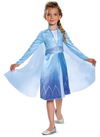 DISGUISE Kostým Frozen Elsa 7-8 rokov / Šaty s odnímateľným plášťom / Polyester