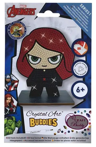 CRYSTAL ART Diamantové maľovanie Postavička Black Widow / 11 cm