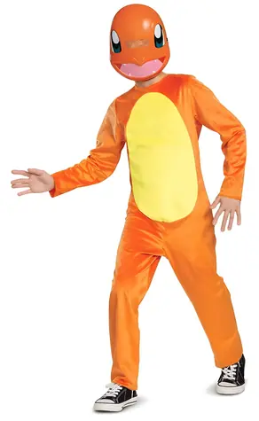 DISGUISE Kostým Pokémon Charmander / Licenčný kostým / Overal a maska / 10-12 rokov