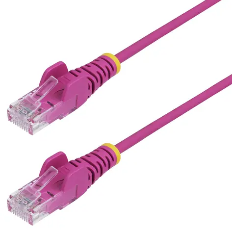 StarTech CAT6 Slim ružová / Sieťový kábel / UTP / 3 m / RJ-45 / PoE