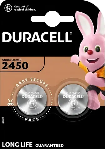 Duracell CR2450 / Lítiová gombíková batéria / 3V / 620 mAh / 2 ks