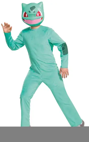 DISGUISE Kostým Bulbasaur zelený, 7-8 rokov / Detský kostým / Overal a maska na hlavu