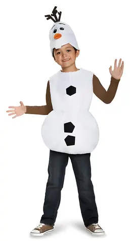 DISGUISE Detský kostým Olaf Ľadové kráľovstvo, 7-8 rokov / Tunika a čepiec