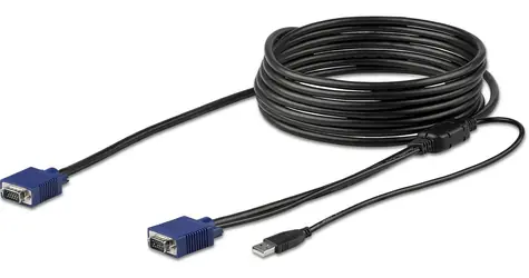 StarTech KVM kábel VGA+USB čierny / Kábel / 4,6 m / VGA + USB 2.0 Type A / max. 1920x1200 px