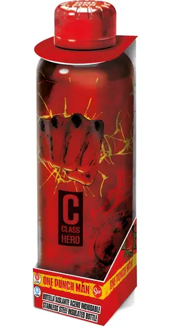 STOR Fľaša na pitie One Punch Man / nerez / termo