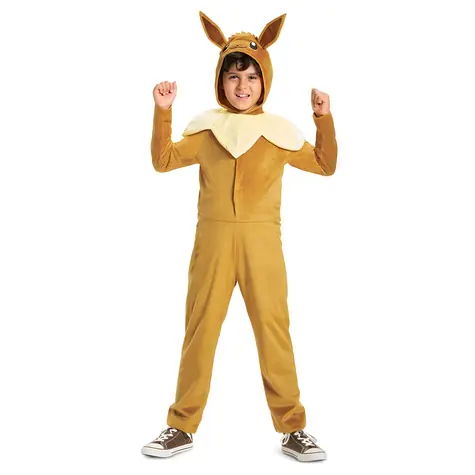 DISGUISE Kostým Eevee oranžový, 7-8 rokov / Detský kostým / Overal s odopínateľným golierom