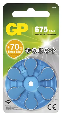 GP ZA675F / Batéria do načúvadiel / 6 ks / PR44