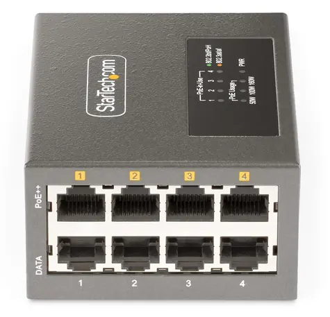 StarTech AS445C-POE-INJECTOR / PoE injektor / 4-portový / IEEE 802.3 AF/at/bt / 95W