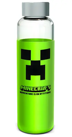 STOR Fľaša na pitie Minecraft / Sklo / 585 ml