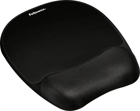 Fellowes penová čierna / Podložka pod myš a zápästie / Pamäťová pena / 230 × 220 × 20 mm