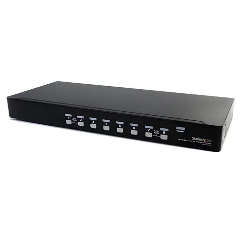 StarTech 8-portový USB VGA KVM switch / KVM switch / 1U rack 19" / Max. rozlíšenie 1920×1440