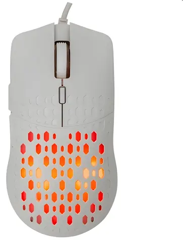 Baracuda OCTOPUS biela / Herná myš / Optický senzor / 6D / 3600 DPI / RGB / USB