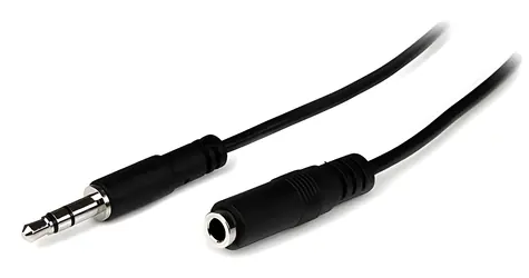 StarTech Slim 3,5mm čierna / Predlžovací audio kábel / Jack 3,5mm / 2 m