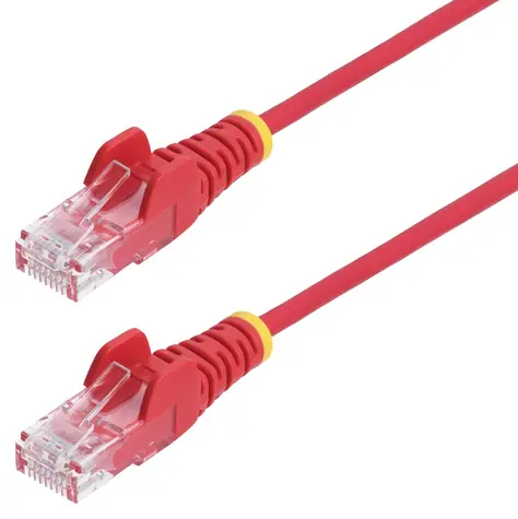 StarTech CAT6 U/UTP Slim 3 m červená / Patch kábel / RJ-45 / PoE