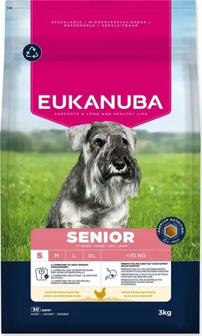 Eukanuba Senior Small / Granule / pre seniorov malých a miniatúrnych plemien / kuracie / 3 kg
