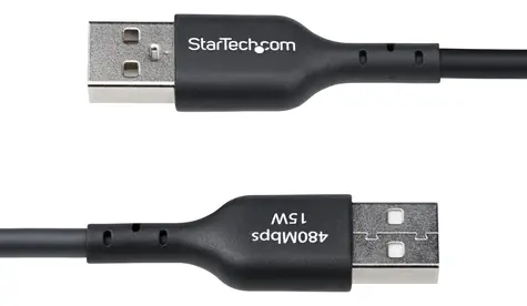 StarTech USB-A na USB-C čierna / Kábel / USB 2.0 / rýchlonabíjanie / 3 m