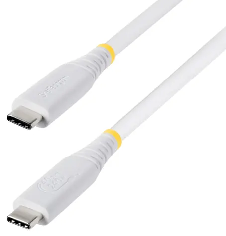 StarTech CC50CM40GUSB4TPW biela / Kábel USB-C na USB-C4 / USB4 / 40 Gbps / 0,5 m