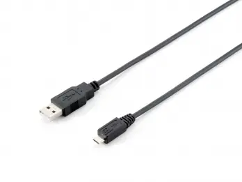 Equip 1 m čierny / USB kábel / USB-A na Micro-USB B / USB 2.0 / 480 Mbit/s