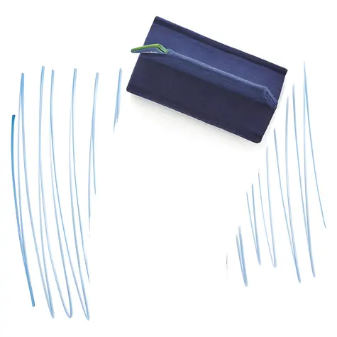 Magnetoplan magnetoWipe ecoAware modrá / Magnetická stierka / rPET plsť / Neodymové magnety