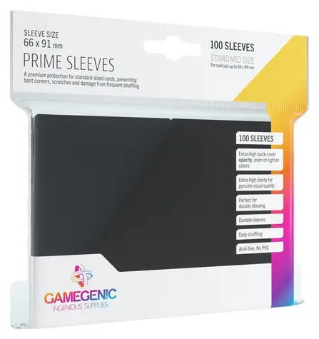 GAMEGENIC Obaly na karty Prime čierne / 66x91 mm / 100 ks