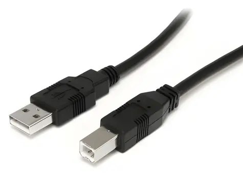 StarTech USB2HAB30AC čierna / Kábel USB-A na USB-B / aktívny / 9 m / USB 2.0