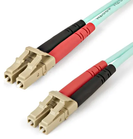 StarTech tyrkysová / Optický patch kábel / LC/LC / Duplex Multimode OM4 / 50/125 µm / 100 Gb / 1 m