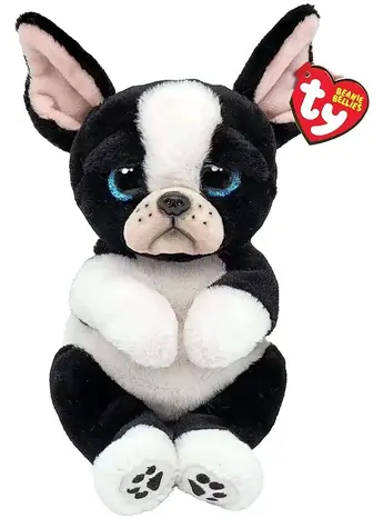 Ty Plyšový pes Rudy čierny / Squishy / 22 cm
