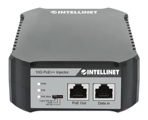 Intellinet 10G PoE++ Injektor 95W / PoE injektor / 2x RJ-45 10 Gigabit / čierna