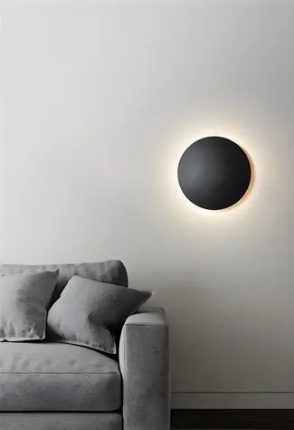 Domoletti Muna čierna / Nástenné LED svietidlo / 4000K / 15 cm