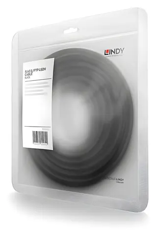 Lindy Sieťový kábel RJ-45 2m čierna / Sieťový kábel / RJ-45 - RJ-45 / 2 m