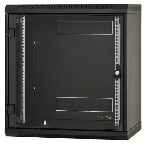 Triton RUA-09-AS6-BAX-A1 / Nástenný rozvádzač / 9U / 600x600 mm / sklenené dvere / odnímateľné bočnice / čierny